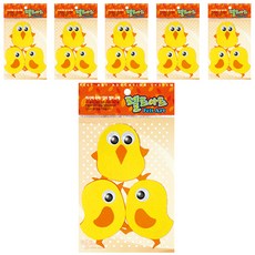 동기오피스 펠트아트지 접착식 3p x 6개, DF-1106 아기병아리