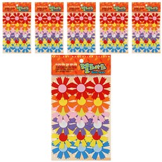 不織布牆壁裝飾貼 18入 6包 花朵, DF-1063 宇宙（大）