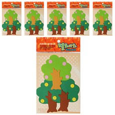 동기오피스 펠트아트지 접착식 3p x 6개, DF-1073 나무C