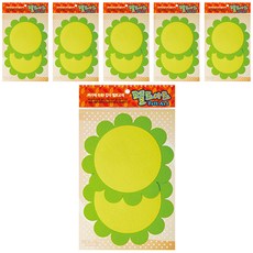 不織布牆壁裝飾貼 2入 6包 花, DF-1004 花盤12（年綠）