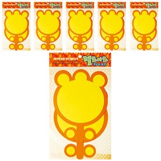 동기오피스 펠트아트지 접착식 2p x 6개, DF-1027 튤립판(주황)