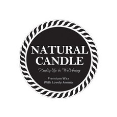 Ganggun Shop蠟燭容器標籤貼紙 梳狀自然 6入, 10片