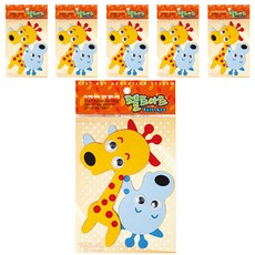 동기오피스 펠트아트지 접착식 2p x 6개, DF-1109 기린