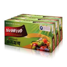 Newwrap 保鮮夾鏈袋 L號 100入, 100張, 3盒