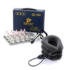 拔罐器 HS-A 17入+天鵝絨護頸器 SG-068 灰色, 1套