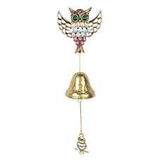 DRC 手工風鈴門鈴 翅膀水滴貓頭鷹 1款, 紅色