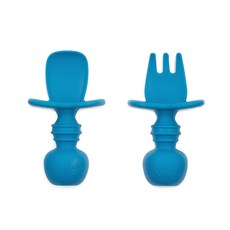 BUMKiNS 孩童用湯匙叉子組, 深藍色, 1組