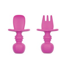 BUMKiNS 孩童用湯匙叉子組, 紫紅色, 1組