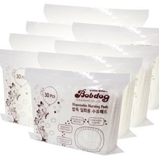 리틀밥독 일회용 3D 수유패드, 30개입, 8개