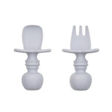 BUMKiNS 孩童用湯匙叉子組, 灰色, 1組