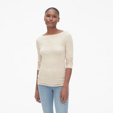 갭 여성용 모던 긴팔 보트 넥 셔츠