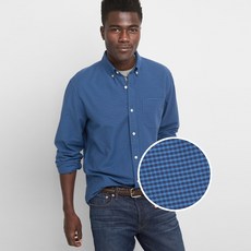 갭 남성용 패턴 스트레치 옥스포드 셔츠