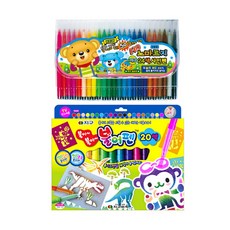 지구화학 불어펜 20색 + 노마르지 사인펜 24색, 혼합 색상, 1개