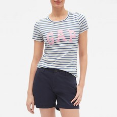 갭 여성용 로고 반팔 크루 넥 티셔츠