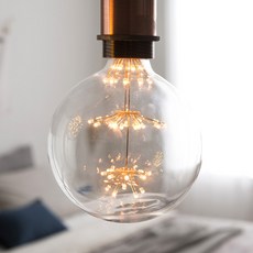 스피아노 LED 눈꽃 전구 G125 2W, 전구색, 1개