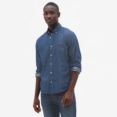 갭 남성용 스탠더드 핏 데님 셔츠