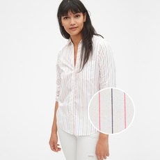 갭 여성용 보이프렌드 핏 스트라이프 셔츠