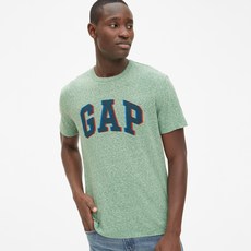 갭 남성용 3D 오버랩 로고 크루넥 티셔츠