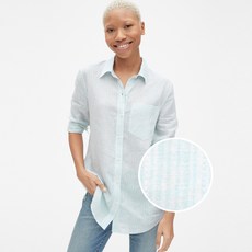 갭 여성용 리넨 보이프렌드 셔츠