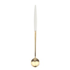 백산 보겐 에펠 골드 커트러리 롱스푼 LS, 화이트, 1개