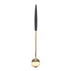 Baeksan Eiffel 黃金餐具長勺 LS, 黑色, 1個