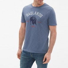 갭 남성용 로고 그래픽 티셔츠 인 트리블렌드 저지