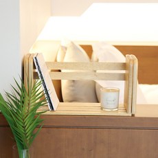숲속애 원목 슬라이드 책꽂이, 내추럴