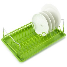 Espas貓咪盤子收納架+接水盤 綠色, 混色