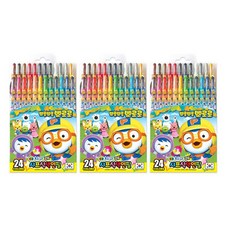 Color Pencil Pororo彩色蠟筆, 3盒, 24色