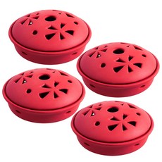 MONACO OLIVE 陶瓷蚊香盤 4入, 紅色