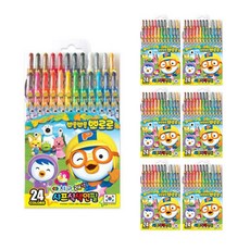 지구화학 뽀로로 샤프식 색연필 7p, 24색
