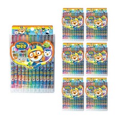 지구화학 뽀로로 샤프식 색연필 7p, 12색