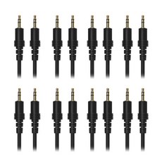 칼론 고급형 스테레오케이블 AUX선 1.5m 8p, Stereo AUX cable, 블랙