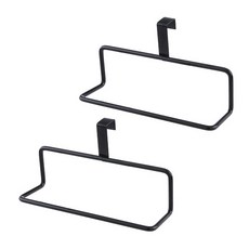 門後掛鉤抹布架, 黑色, 2入