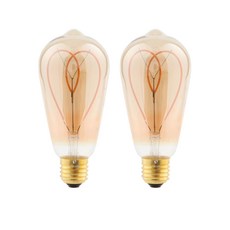 FOCUS Shinkwang LED 經典心形設計燈泡長型 G95 3W, 黃光色, 2件