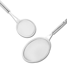 GENIAL Luce 中型濾杓 + 大型濾網, 不鏽鋼霧面, 1套