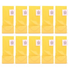 TOCTOC 素色信紙+信封組, 黃色, 10組