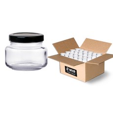 mir B果醬瓶 Low 250 190ml SG190 + 收縮膜 + PSP密封墊片, 40套