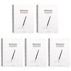 톡톡팬시 수학 스프링 연습장 무선, 일러스트, 5개