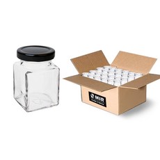 mir B果醬瓶 香草方格紋 150ml + 收縮膜 + PSP密封紙, 60套