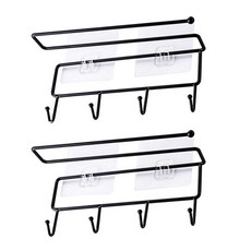 廚房多功能衣架, 2件, 黑色的