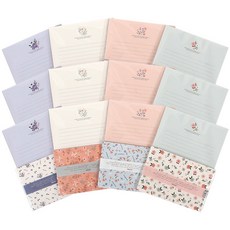 TOCTOC 香氛花朵信紙4件組, 混合顏色, 3套