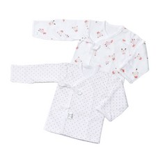 BABY&I 嬰兒小熊圖案肚衣 粉色+圓點肚衣 粉色