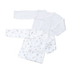 BABY&I 嬰兒小兔印花肚衣+心形點點肚衣