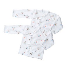 BABY&I 孩童款熊熊薄式衣服 藍色 2入