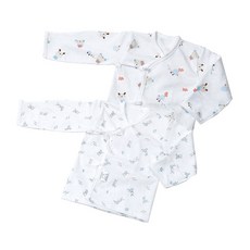 BABY&I 嬰兒小兔印花肚衣+小熊印花肚衣