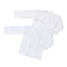 BABY&I 嬰兒長袖肚衣 心形點點款 粉色+心形點點款 藍色