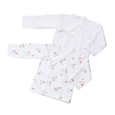 BABY&I 嬰兒小熊印花肚衣 粉色+心形點點肚衣 粉色