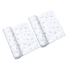 BABY&I 兔子印花包巾 2入