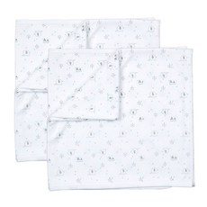 BABY&I 舒適印花包巾 2入